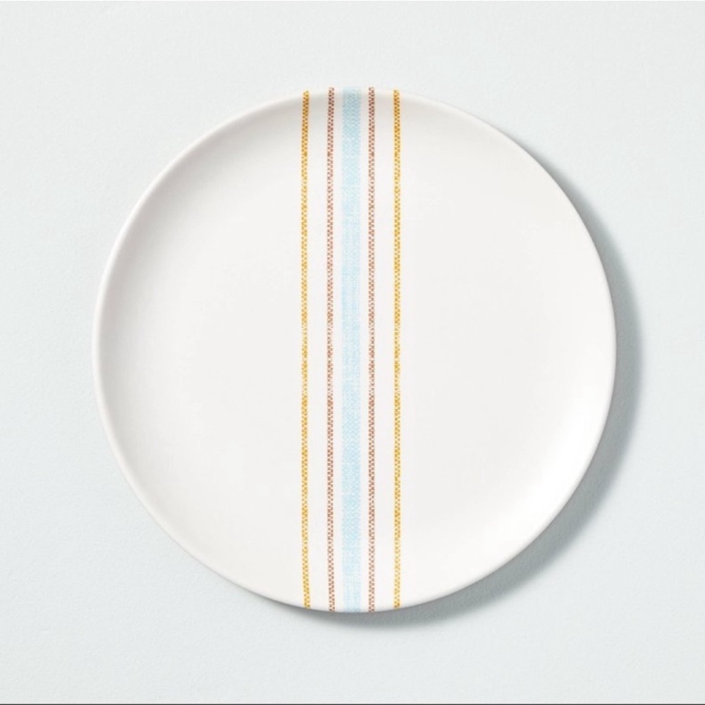 SINGLE Hearth & Hand with Magnolia 9" Casual Stripe Salad Plate bamboo melamine